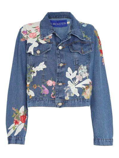 Lethicia Bronstein Floral Embroidered Denim Jacket