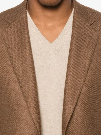 Fedeli V-neck Sweater In Neutral