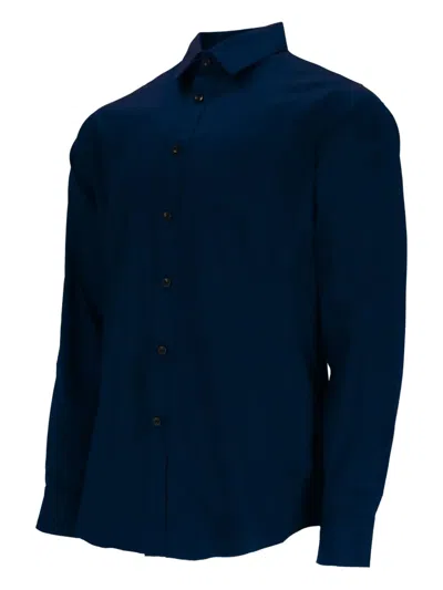 Scotch & Soda Four-way-stretch Shirt In Blue