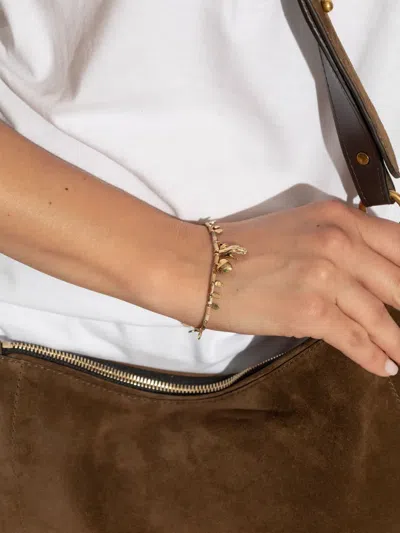 Isabel Marant Stone-bead Charm-detail Bracelet In Neutral