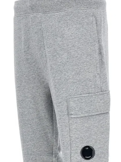 C.p. Company Lens-detail Drawstring Track Pants In Gray