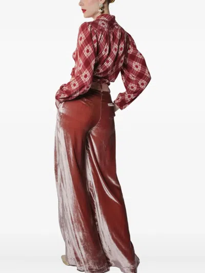 Lethicia Bronstein Wrap-tie Checked Top