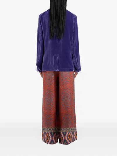 Pierre-louis Mascia Kanpur Velvet Blazer In Blue