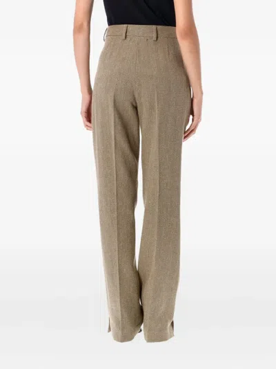 Golden Goose Lightweight Tailored Wool Trousers In Brown