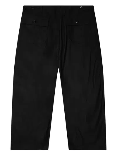 Needles Drawstring Cargo Trousers In Black