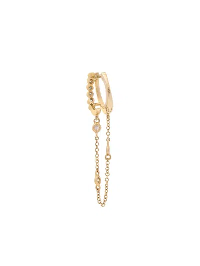 Tracy Upton 14k Yellow Gold Rocker Drip Diamond Earring