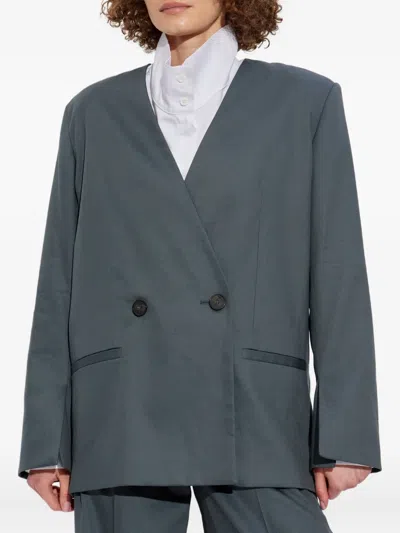 Iro Sabrine Double-breasted Blazer In Gray