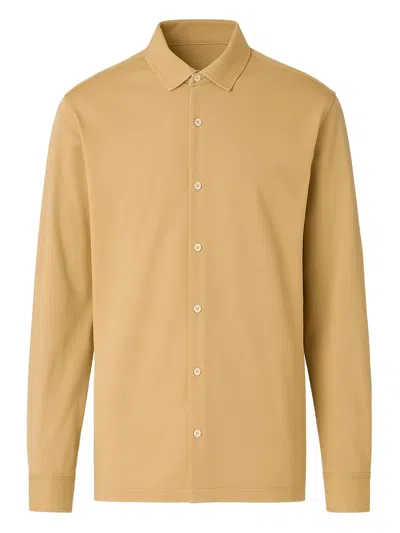 Roberto Collina Long-sleeve Button-up Shirt In Brown