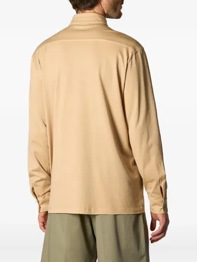 Roberto Collina Long-sleeve Button-up Shirt In Brown