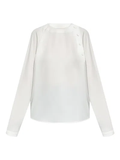 Emporio Armani Button-detail Raglan-sleeves Blouse In White
