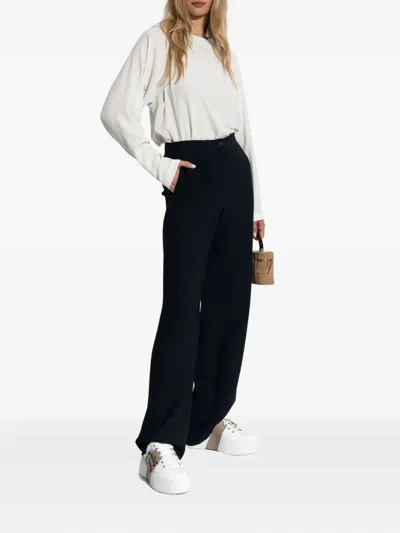 Emporio Armani Button-detail Raglan-sleeves Blouse In White