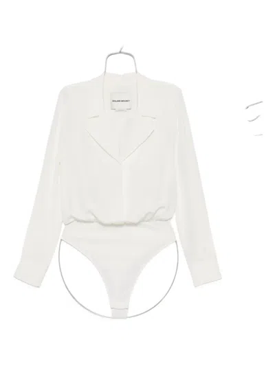 Roland Mouret Long-sleeve Bodysuit In White