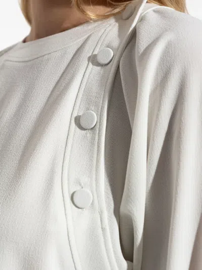 Emporio Armani Button-detail Raglan-sleeves Blouse In White