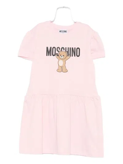 Moschino Kids Printed Dress In Pink