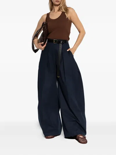 Lemaire Scoop-neck Cotton Tank Top In Brown