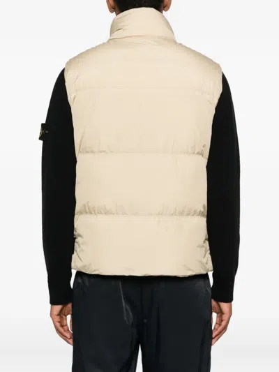 Stone Island Down Vest In Lightweight Nylon Reps Jackets Beige