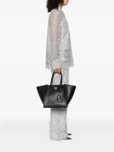 Ermanno Scervino Maggie Turn-lock Leather Tote Bag