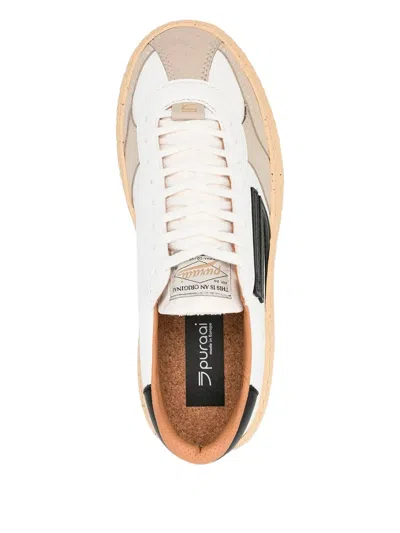 Puraai Cloud Dancer Leather Sneakers