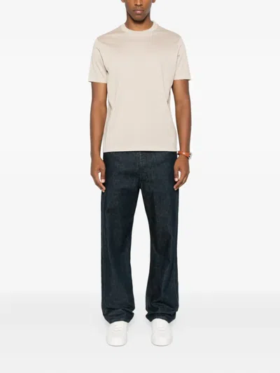 Paul & Shark Crew-neck Cotton T-shirt In Pink