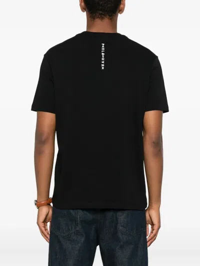 Paul & Shark Logo-embroidered Cotton T-shirt In Black