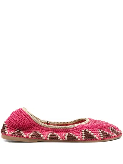 Slo_hand_made Crochet Patterned Ballet Flats