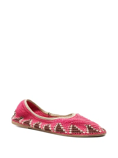 Slo_hand_made Crochet Patterned Ballet Flats