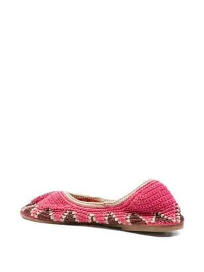 Slo_hand_made Crochet Patterned Ballet Flats