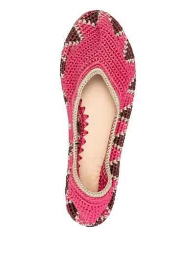 Slo_hand_made Crochet Patterned Ballet Flats