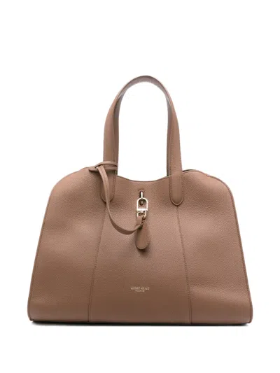 Giorgio Armani Grained Leather Tote Bag