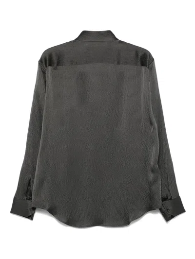 Giorgio Armani Silk Shirt In Brown