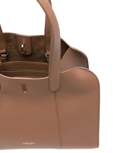 Giorgio Armani Grained Leather Tote Bag