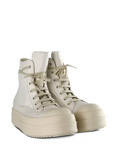 Rick Owens Mega Bumper Platform High-top Sneakers In Neutral