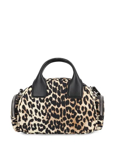 Ganni Mini Leopard-print Buckle-detail Handbag