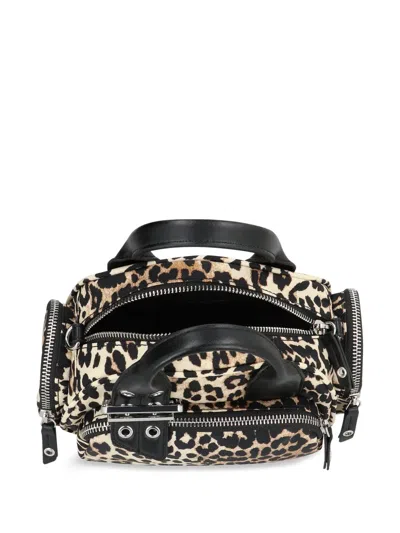 Ganni Mini Leopard-print Buckle-detail Handbag