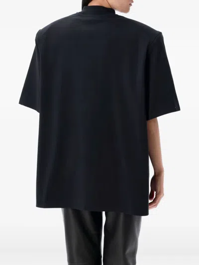 Attico Modern Mock Neck T-shirt With Short Sleeves