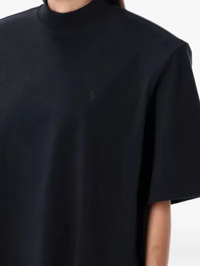 Attico Modern Mock Neck T-shirt With Short Sleeves