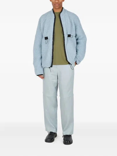 Wynn Hamlyn Detachable-panel Linen Trousers In Blue