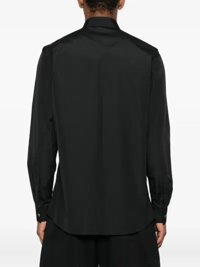Moschino Logo-detail Pocket Shirt In Black