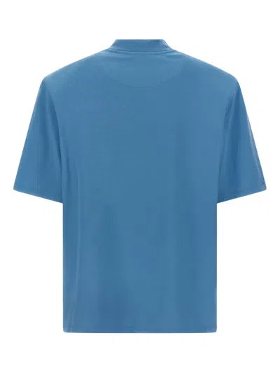 Attico Maxi Shoulder Strap T-shirt Light Blue