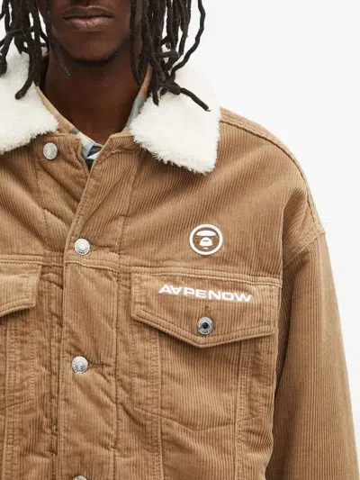 Aape By A Bathing Ape Corduroy Jacket In Brown