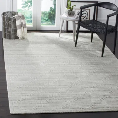 Safavieh Elements Hand Made Area Rug, Light Grey Solid / Tonal Style Non Shedding In Gray