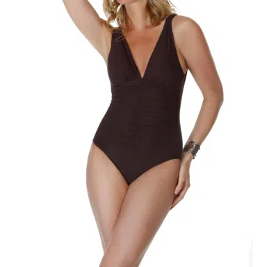 Miraclesuit Long Torso Sonatina One Piece Swimsuit In Black In Black