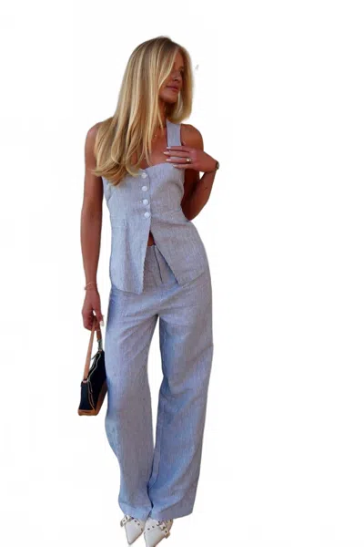 Olivaceous West Palm Pant In Blue In Brown