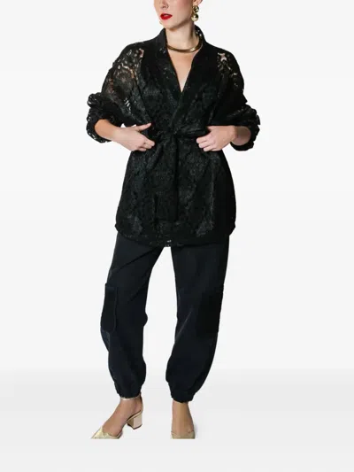 Lethicia Bronstein Lace Belted Jacket