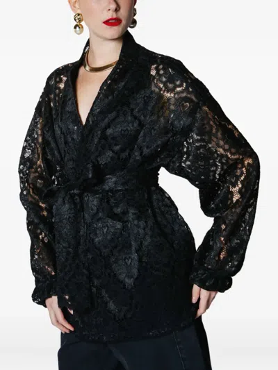 Lethicia Bronstein Lace Belted Jacket