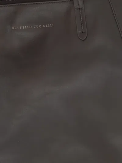 Brunello Cucinelli Large Duo Leather Panelled Tote Bag