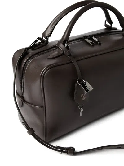 Brunello Cucinelli Medium Handbag Boston Explorer Style In Brown