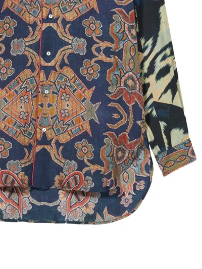 Pierre-louis Mascia Aloe Silk Shirt In Blue