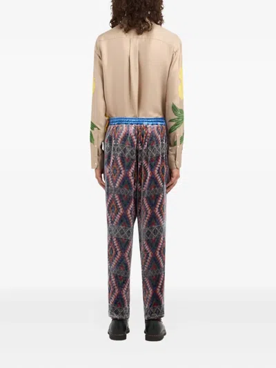 Pierre-louis Mascia Geometric-pattern Trousers In Multi