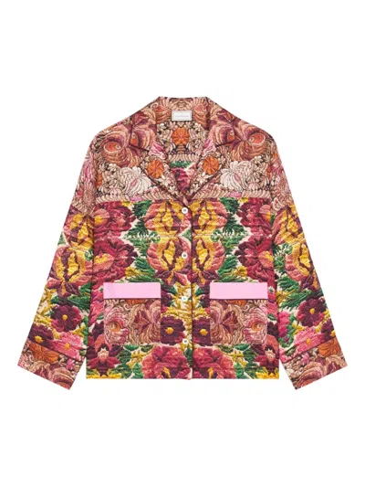 Pierre-louis Mascia Floral-print Pocket Shirt In Multi